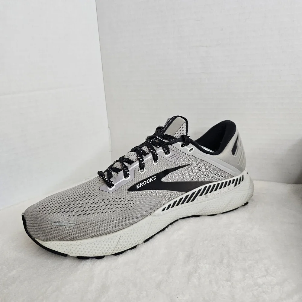 Brooks Adrenaline GTS 22 Men 12 Wide (2E)Grey Black Running Shoes 1103662E012